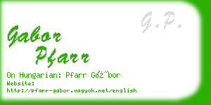 gabor pfarr business card